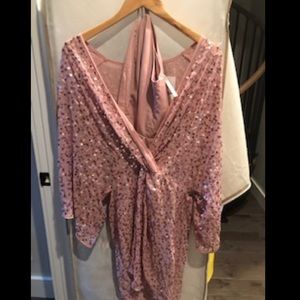Asos Size 6 sparkly dress with slip NWT